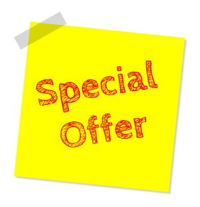 Provide special offers for signing up